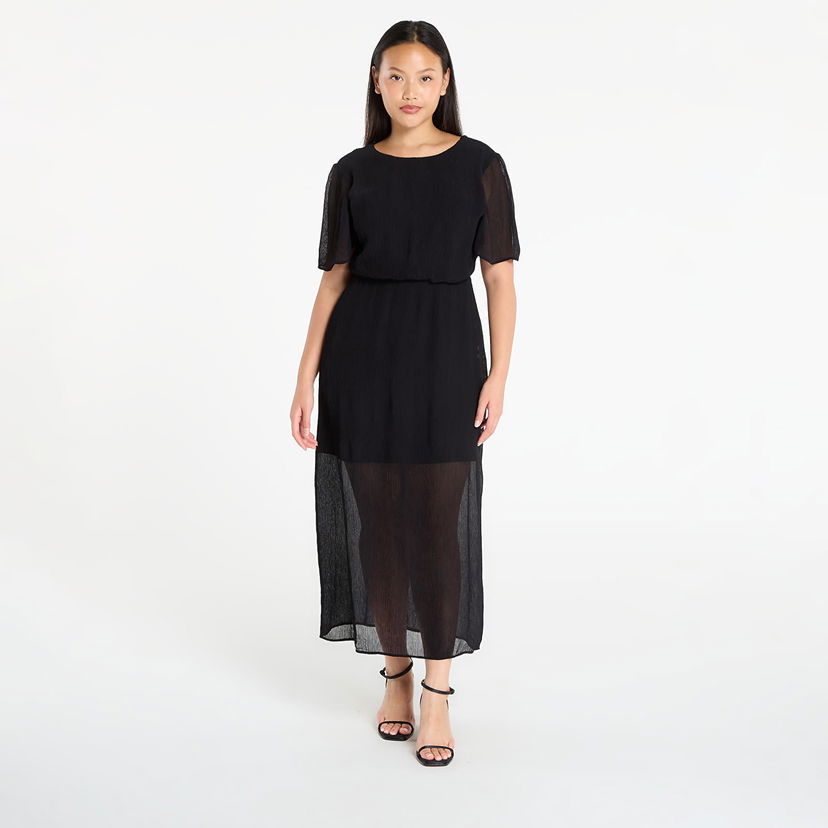 Pокля Samsoe Samsoe Samsøe Samsøe Salucindy Sheer Maxi Dress Черно | F25300067_CLR000021