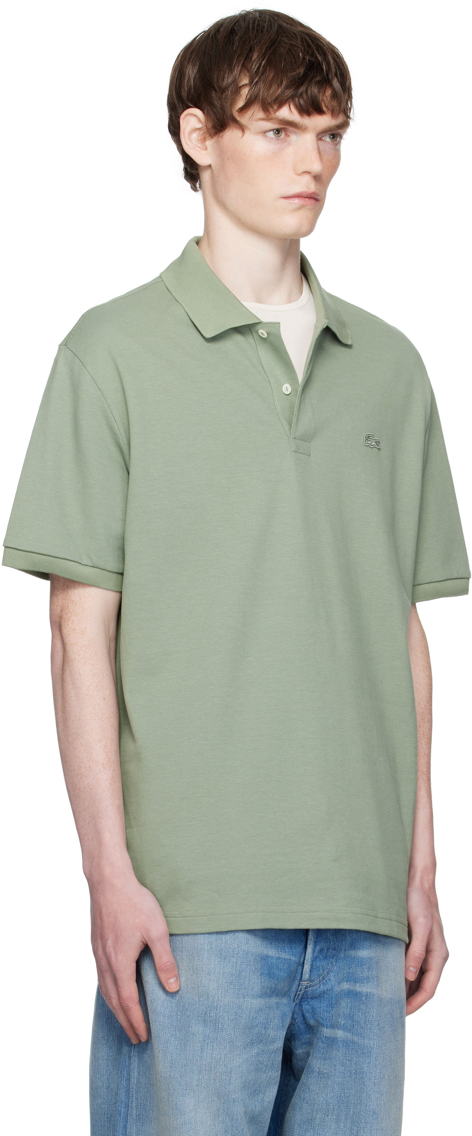 Поло тениска Lacoste Loose Fit Heavy Piqué Polo Зелено | PH7757_S86, 1