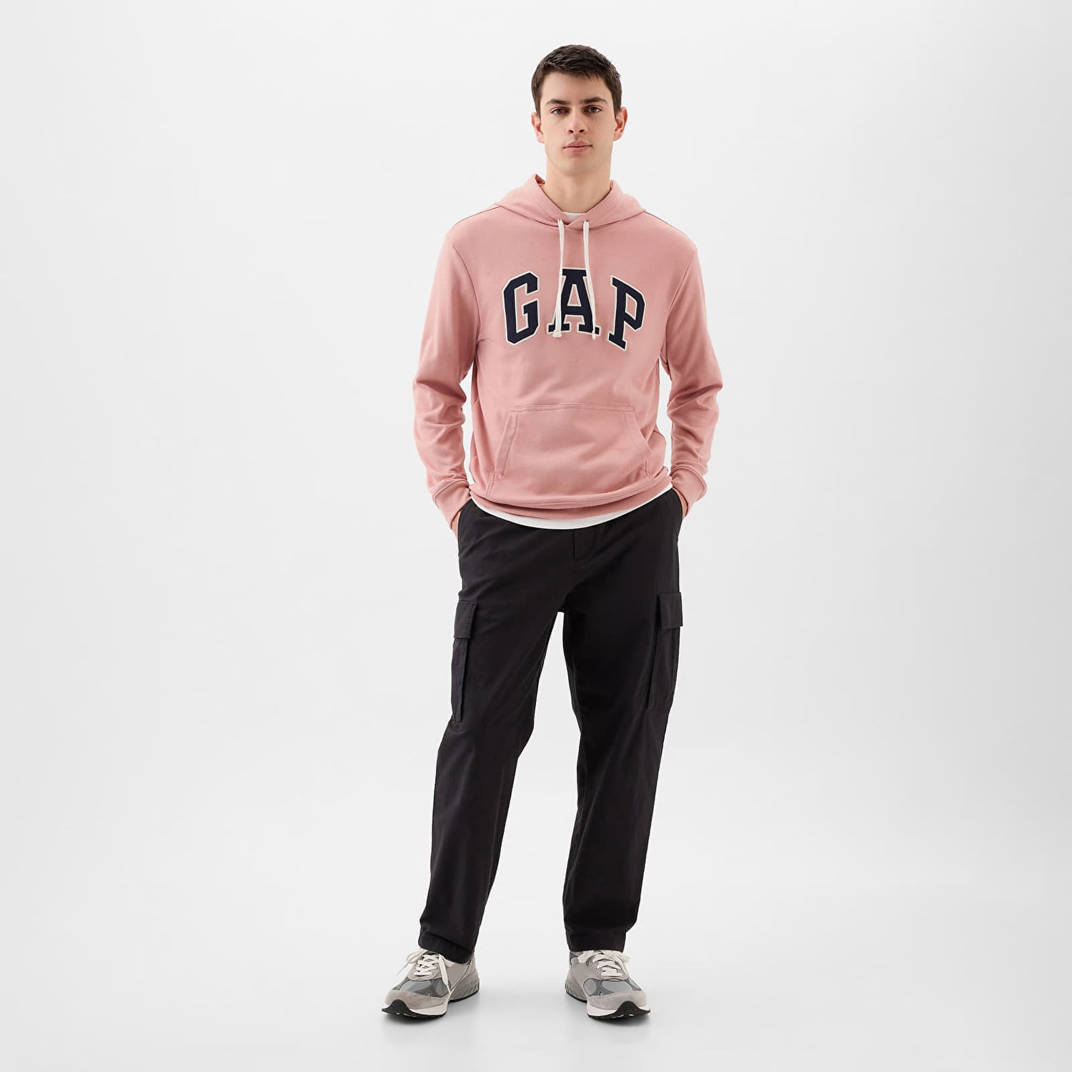 Суитчър GAP French Terry Pullover Logo Hoodie Pink Rosette 16-1518 Розово | 868460-01, 1