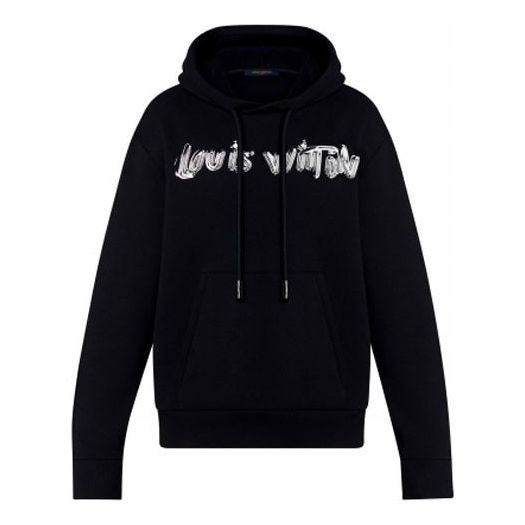 Суитчър Louis Vuitton SS22 Logo Print Hoodie Черно | 1A9SVU