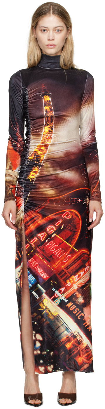 Pокля Jean Paul Gaultier Gaultier 'The Velvet Pigalle' Maxi Dress Многоцветен | 24/30-F-RO257-J554-00301550, 0