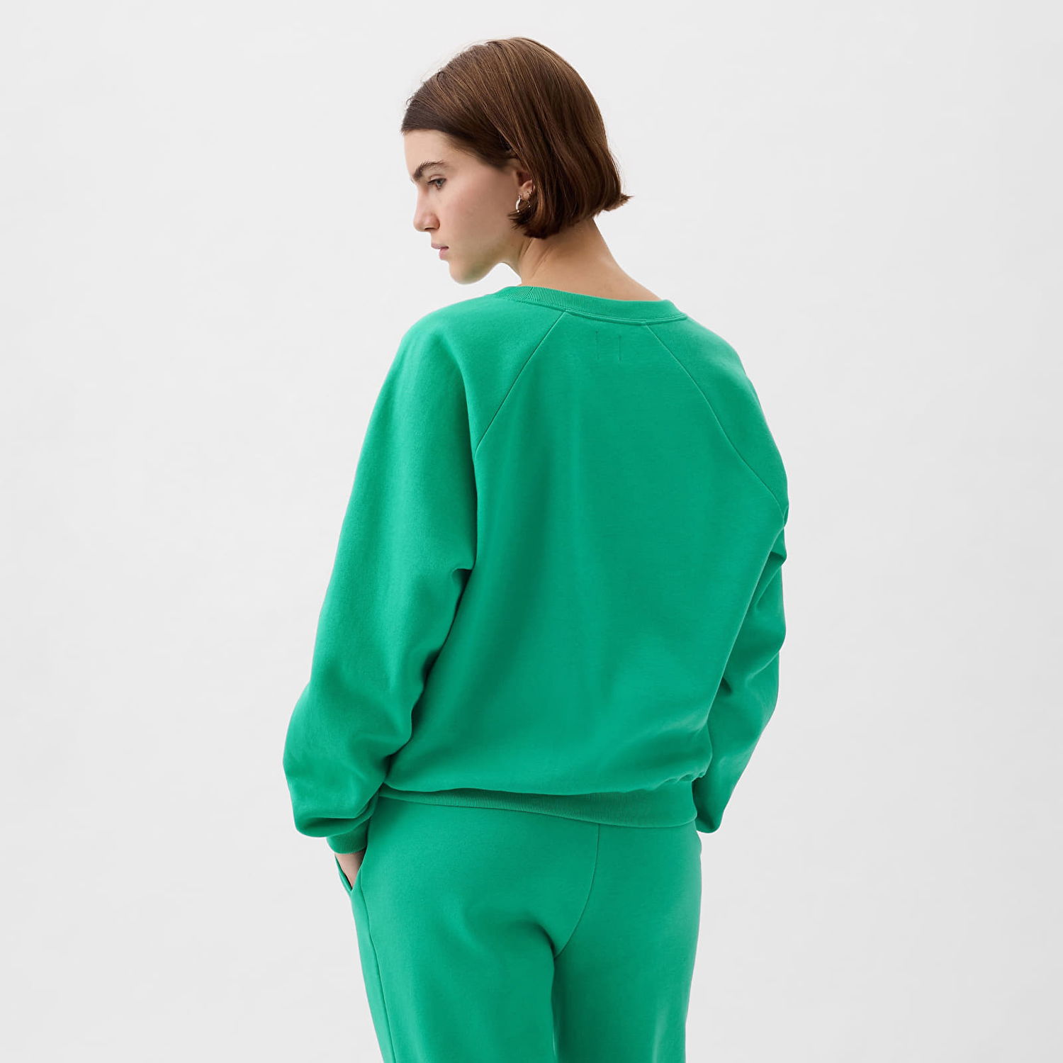 Суитчър GAP Raglan Pullover Crewneck Logo Sweatshirt Simply Green Зелено | 765585-20, 1