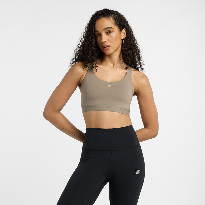 Сутиен New Balance Medium Support Cross-Back Sports Bra Бежово | NBWB51035DOK, 0