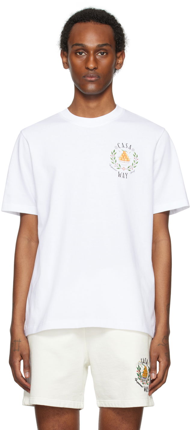 Тениска Casablanca 'Casa Way' T-Shirt Бяло | MPS24-JTS-001-02