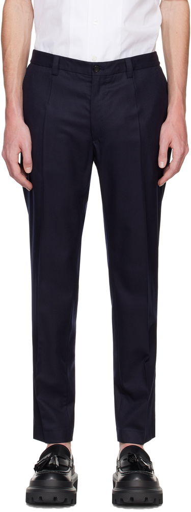 Панталони Dolce & Gabbana Tailored Flannel Trousers Синьо | GW13ETFU21Q, 0