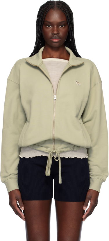 Суитчър MAISON KITSUNÉ Maison Kitsuné Baby Fox Patch Zip-Up Sweatshirt Зелено | OW02132KM0325, 0
