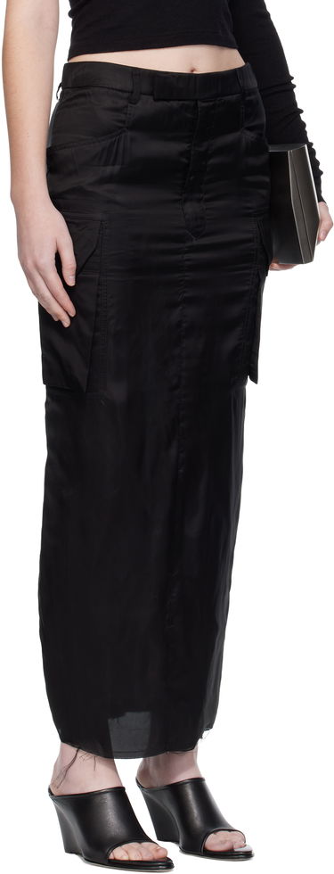 Пола Rick Owens Rick Owens Firbanks Midi Cargo Skirt Черно | RP02E4379 K, 1