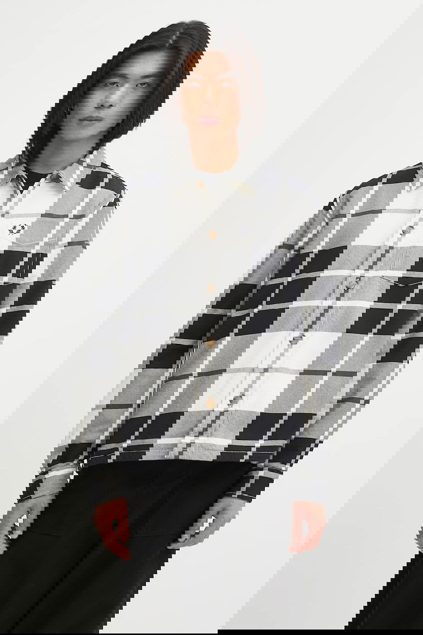 Риза Fred Perry Cotton Plaid Overshirt with Classic Collar, Regular Fit Многоцветен | M1724, 0