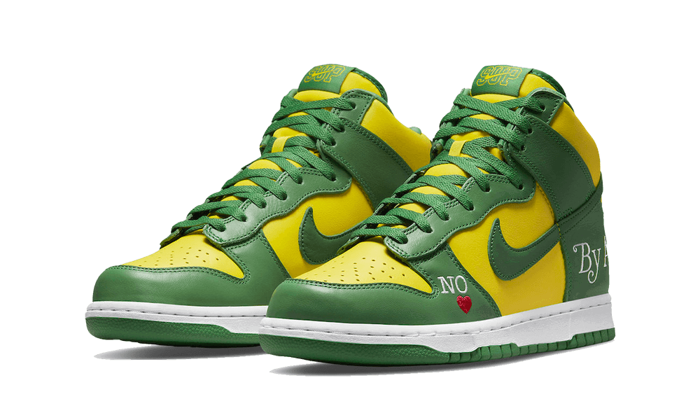 Кецове и обувки Nike Supreme x Dunk High SB "By Any Means - Brazil" Зелено | DN3741-700, 1