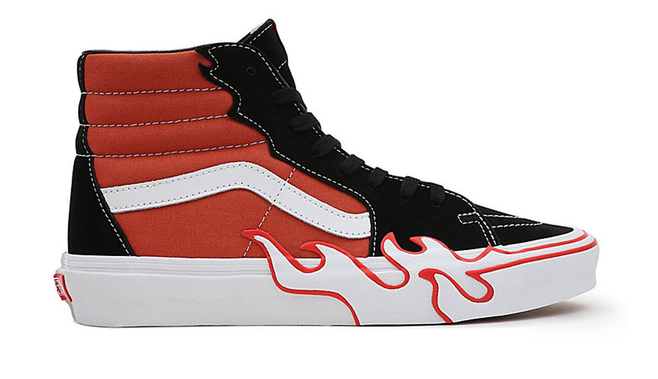 Кецове и обувки Vans SK8-Hi Flame Burnt Ochre Червено | VN0005UJGWP, 0