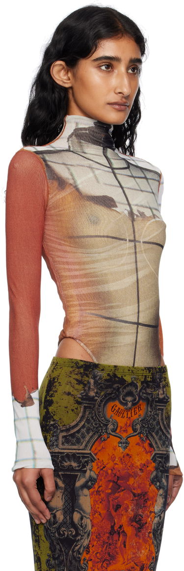 боди Jean Paul Gaultier Jean Paul Gaultier Twisted Printed Fire Bodysuit Многоцветен | 25/03-W-TO308-M003P-150100, 1