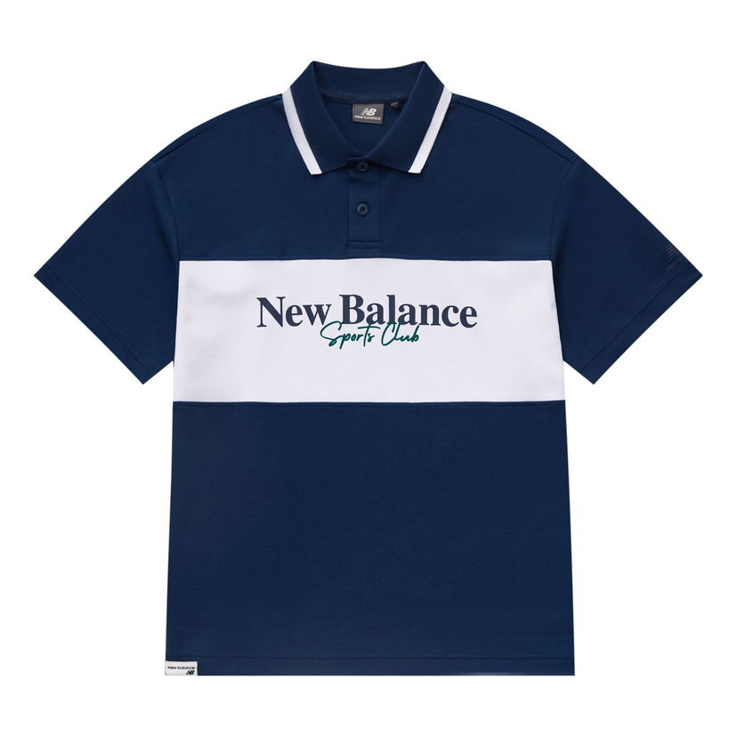 Поло тениска New Balance Colorblock Polo Синьо | 5FD24203-NV