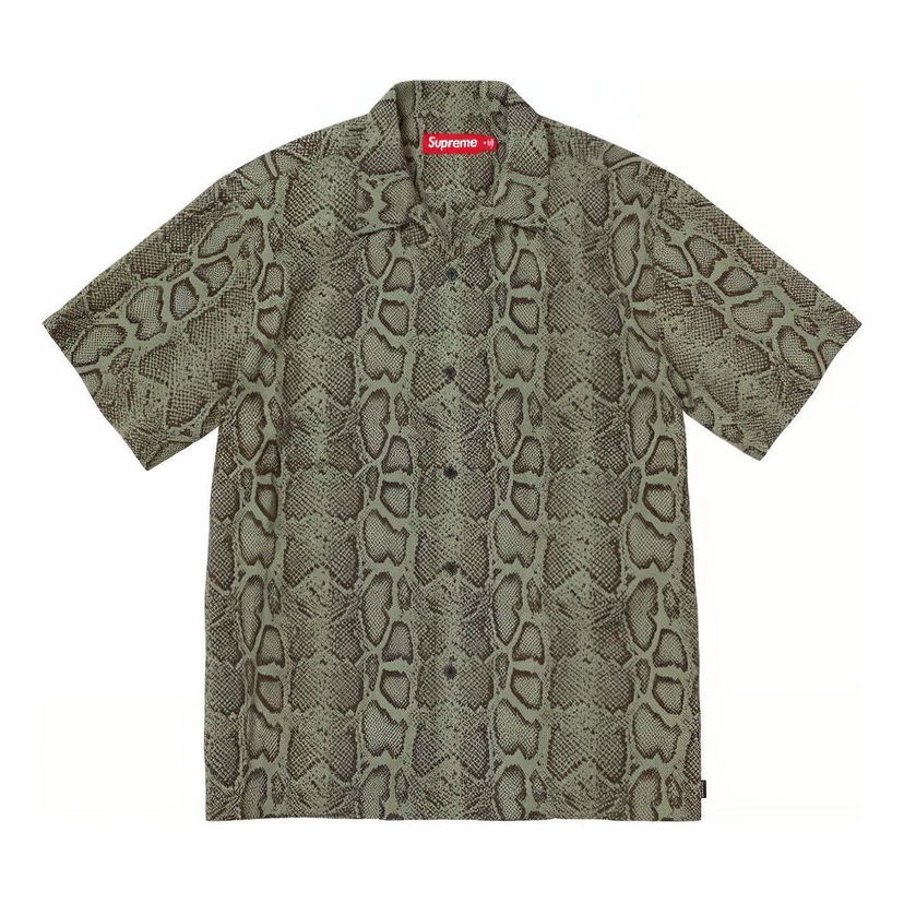 Риза Supreme Snakeskin Short Sleeve Shirt Зелено | SUP-SS24-101
