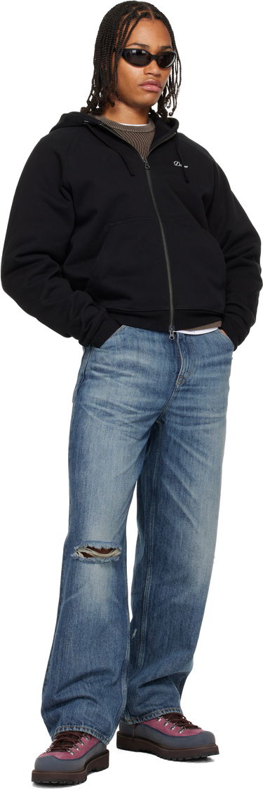 Суитчър Dime Cursive Small Logo Zip Hoodie Черно | DIMEHO2558BLK, 3