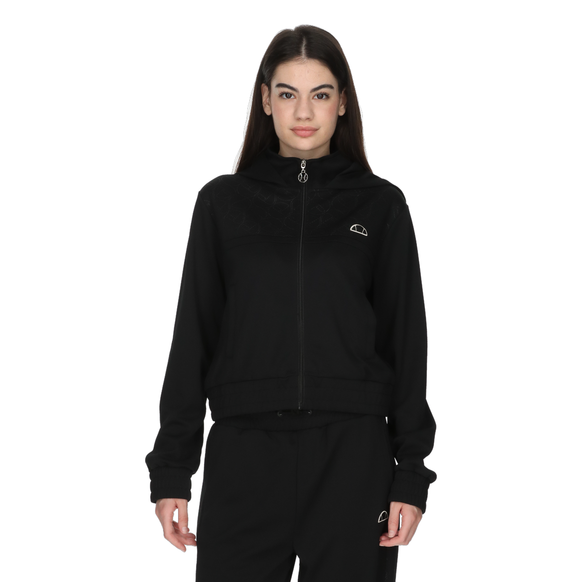 Суитчър Ellesse Full Zip Hoodie with Pattern Detail Черно | ELA253F660-01, 0