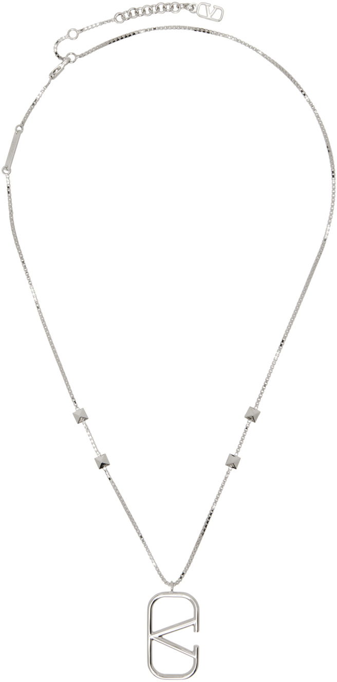 Колие Valentino Garavani VLogo Signature Necklace "Silver" Металик | 4Y2J0R49MET, 0