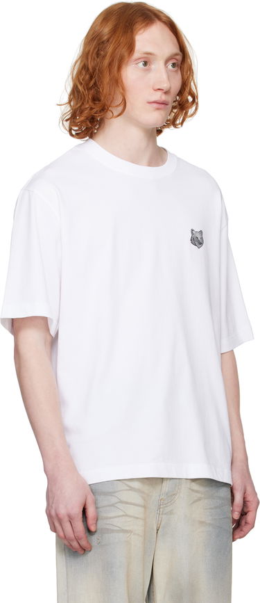 Тениска MAISON KITSUNÉ Maison Kitsuné Fox Head Patch Oversize T-Shirt Бяло | OM00128KJ0119, 1