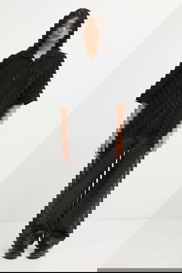 Риза VETEMENTS Towel Relaxed Fit Short Sleeve Collared Shirt Черно | UH76SH500B, 4