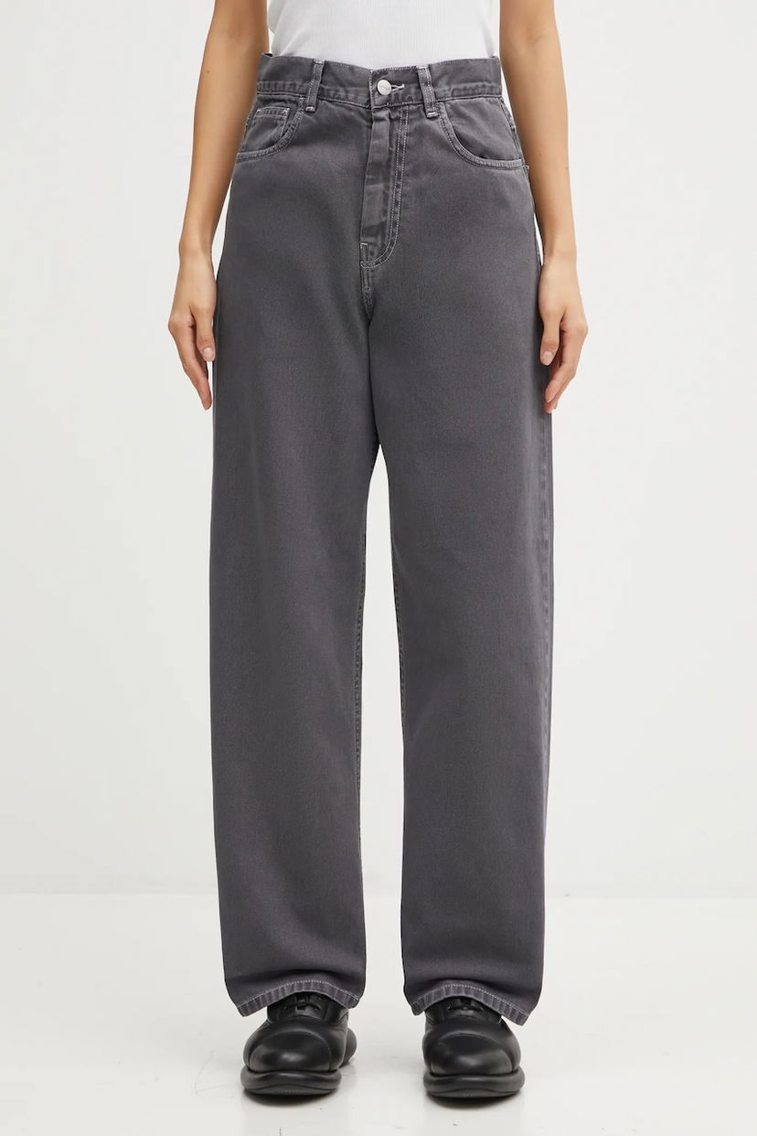 Дънки Carhartt WIP Brandon High Waist Wide Leg Jeans Сиво | I034837.874J
