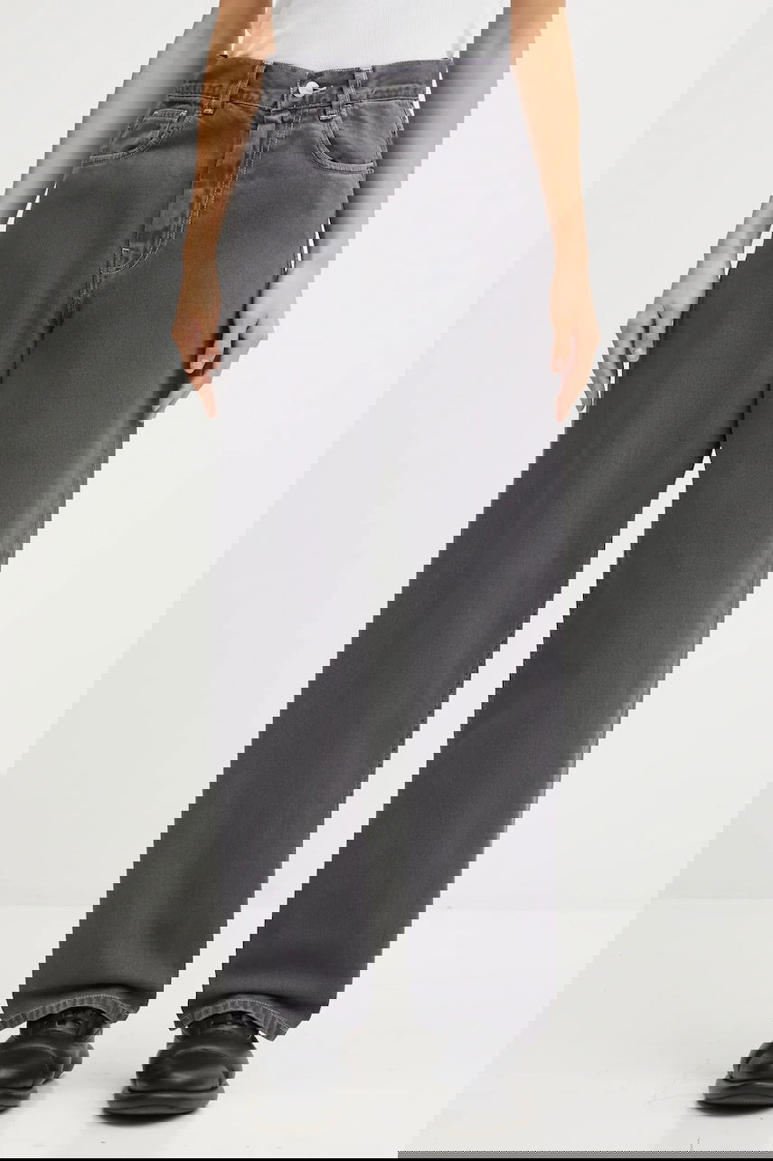 Дънки Carhartt WIP Brandon High Waist Wide Leg Jeans Сиво | I034837.874J, 0