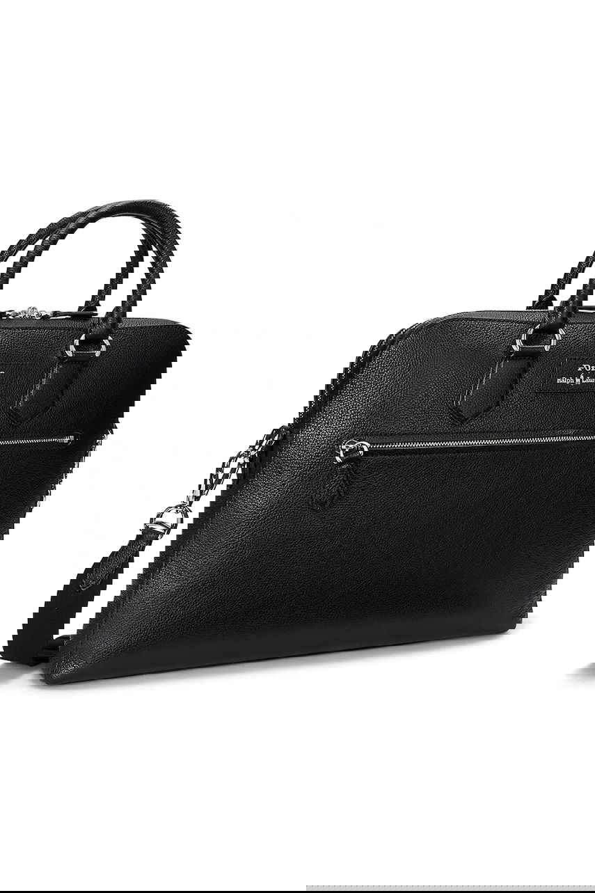 Раници и чанти Polo by Ralph Lauren Polo Ralph Lauren Leather Briefcase Bag Черно | 405962458, 1