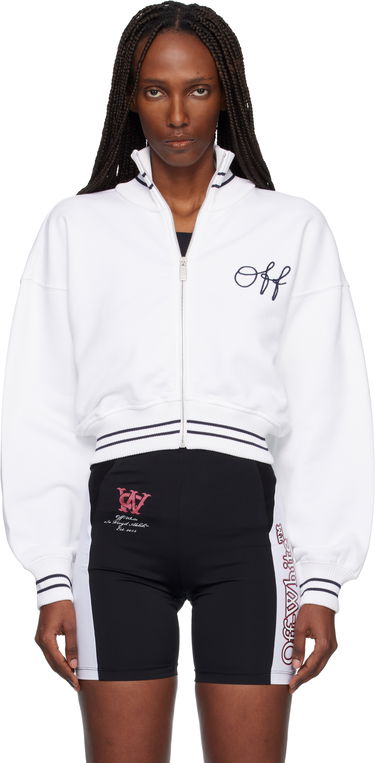 Яке Off-White Script Logo Regular Zip-Up Jacket Бяло | OWBE008F25FLE0010148, 0
