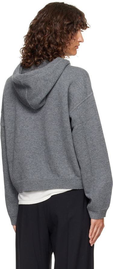 Суитчър Loulou de Saison Loulou de Saison Sarla Cashmere Cropped Hoodie Сиво | SARLA LDS, 2