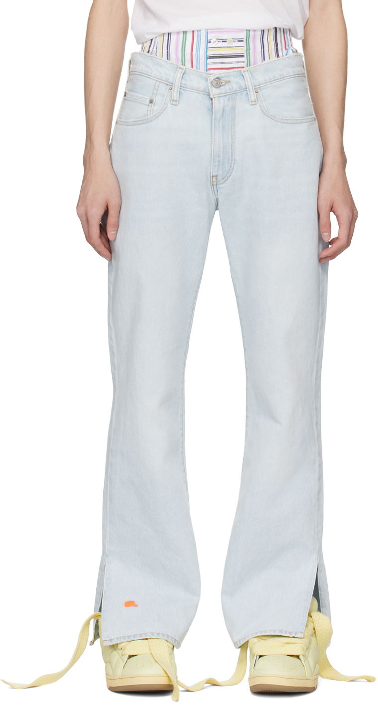 Дънки ERL Bootcut Jeans Синьо | ERL08P201, 0