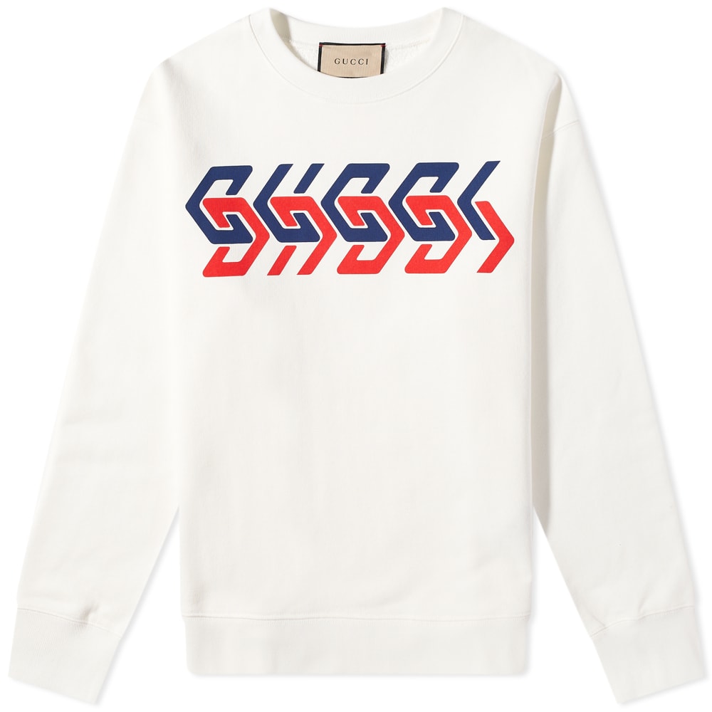 Пуловер Gucci Geometric Block Logo Print Sweat Бежово | 681217-XJDV3-9275, 0