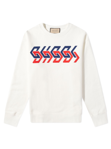 Geometric Block Logo Print Sweat