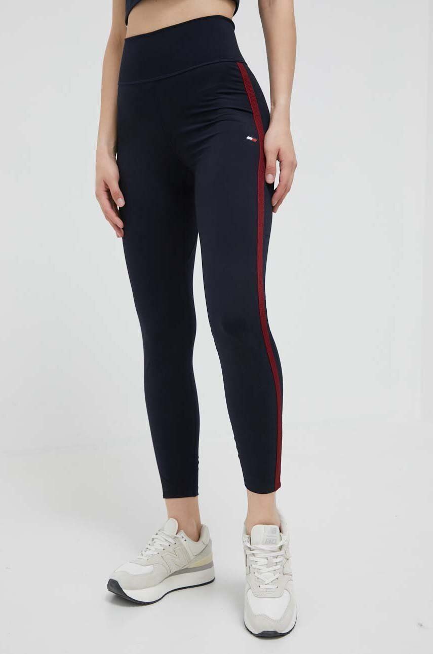 Клинове Tommy Hilfiger High Waist Split Tape Leggings 7/8 Тъмно синьо | S10S101708, 0
