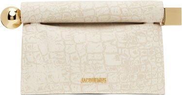 Дамска чанта Jacquemus Jacquemus 'The Rond Carré' Clutch Bag Бежово | 25E233BA356-1731, 0