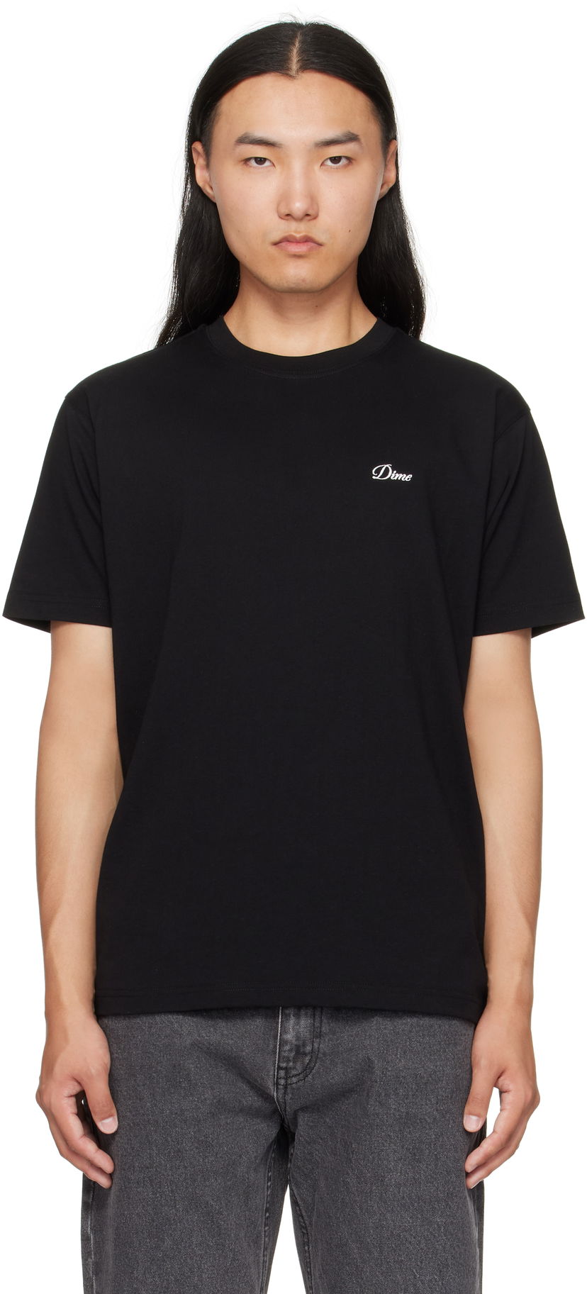 Тениска Dime Dime Cursive Logo T-Shirt Черно | DIMEFA2544BLK