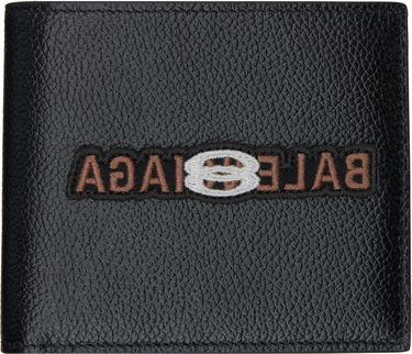 Портфейл Balenciaga Embroidered Logo Leather Wallet Черно | 5945492AA931000, 0