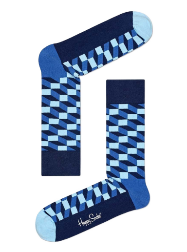 Чорапи Happy Socks Filled Optic Тъмно синьо | FIO01.6050