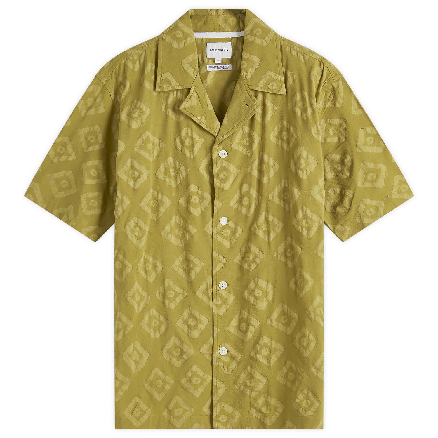Риза NORSE PROJECTS Norse Projects Mads Batik Vacation Shirt, Large Жълто | N40-0833-8037, 1