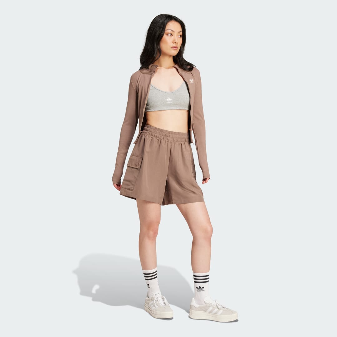 Къси панталони adidas Performance Essentials Woven High-Waist Cargo Shorts Кафяво | JD0790, 1