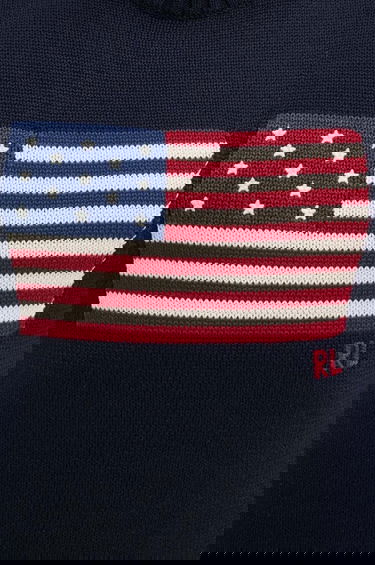 Пуловер Polo by Ralph Lauren Cotton Crew Neck American Flag Sweater Тъмно синьо | 710718281, 4