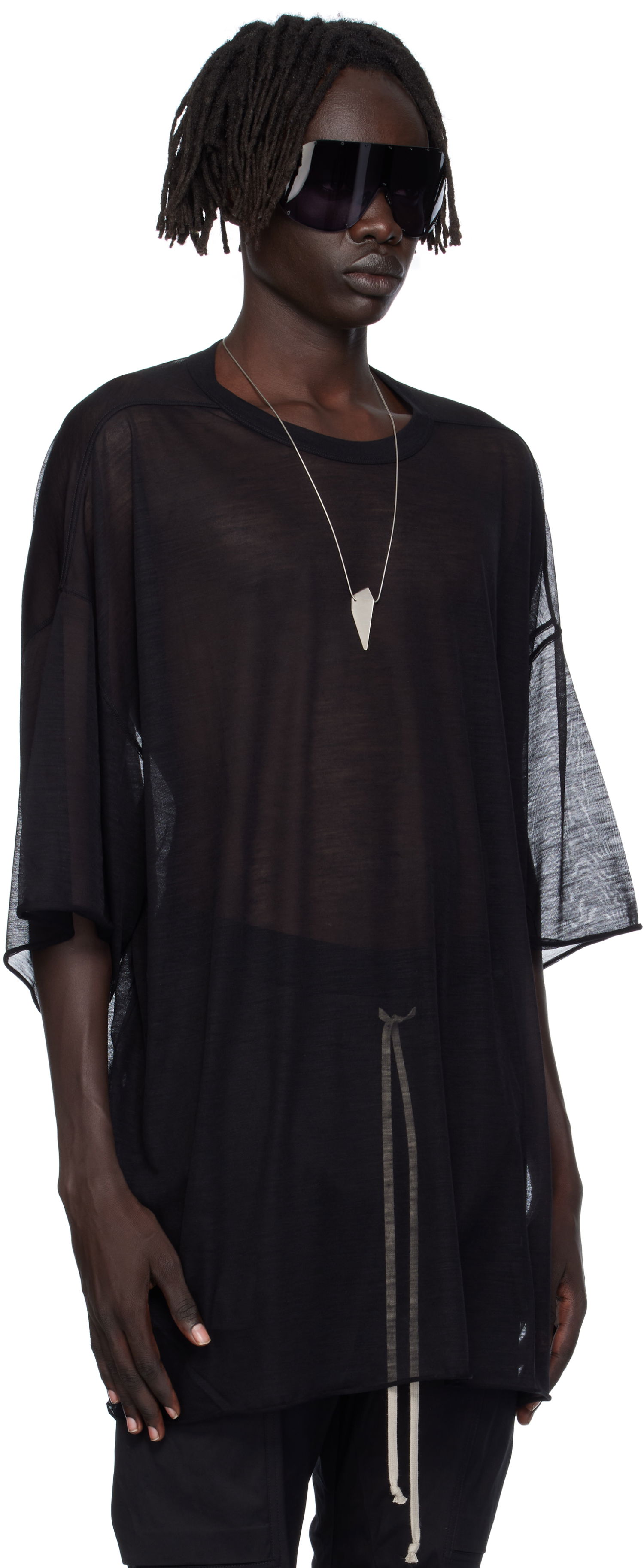 Тениска Rick Owens Rick Owens Concordians Tommy T-Shirt Черно | RU02E1283 JWR, 1