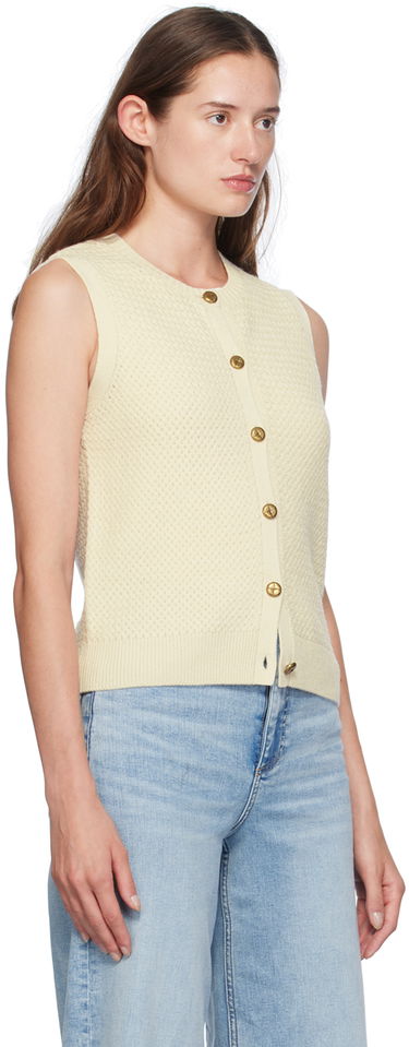 Пуловер rag & bone Knit Buttoned Vest Жълто | WAS24F046UG46, 1