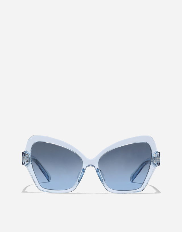 Transparent Light Blue Sunglasses