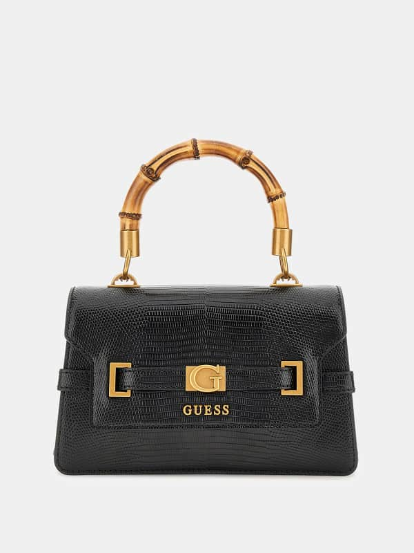 Дамска чанта GUESS Sibel Python-Print Mini Handbag Черно | HWKB9506200