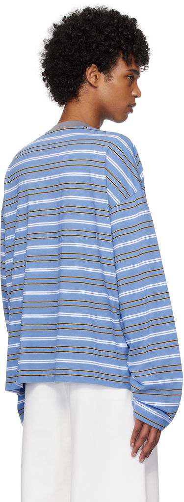 Пуловер Marni Marni Striped Long Sleeve T-Shirt Синьо | HUMU0325S0 UTC452, 2