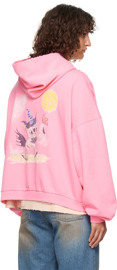 Суитчър We11done Monster Pony Distressed Hoodie Розово | WD-TH3-24-828-U-PK, 2