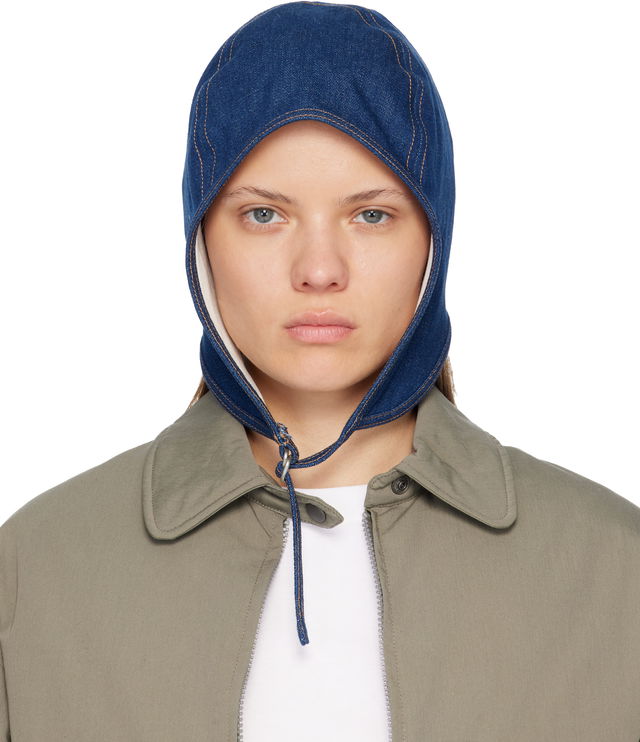 Stitched Denim Cinch Hat