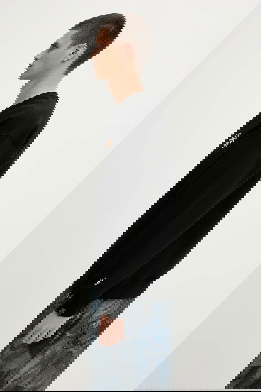 Суитчър AAPE by A Bathing Ape Aaper Crew Neck Sweatshirt with graphic Черно | AAPSWMB377XXN, 1