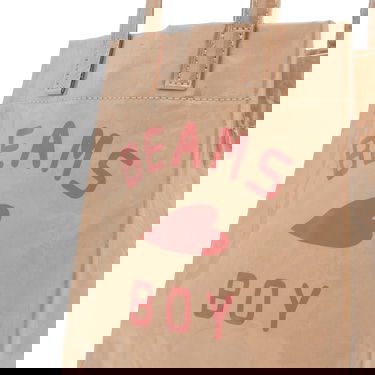 Голяма пазарска чанта BEAMS Logo Shop Bag Бежово | 13610226706-20, 3
