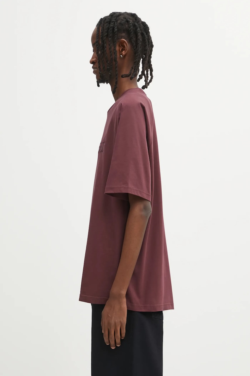 Тениска Carhartt WIP Ray Short Sleeve Raglan T-Shirt with Embossed Logo Бургунди | I035306.33KXX, 1