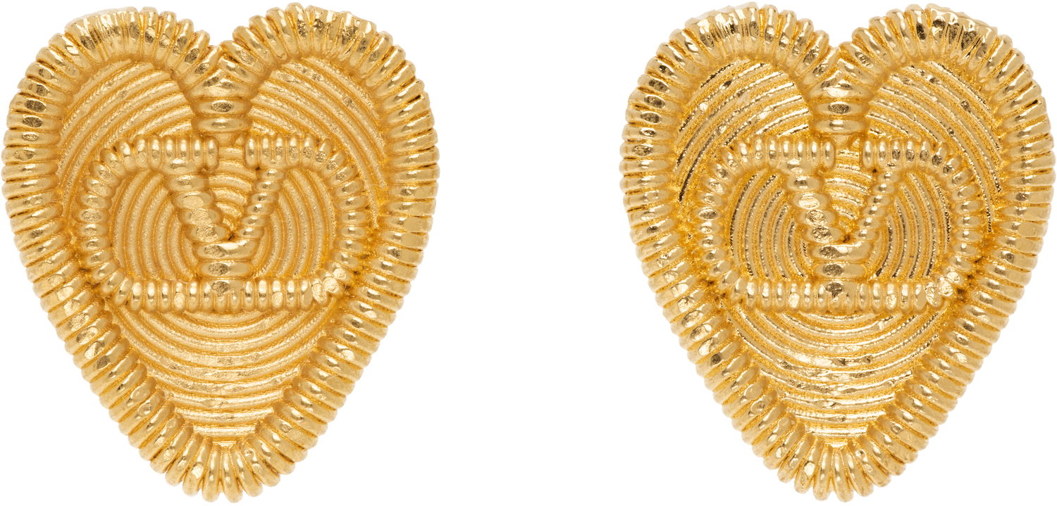 Обеци Valentino Valentino Garavani Fil Perdu Heart Gold Earrings Металик | 6W0J0Z54MET, 0