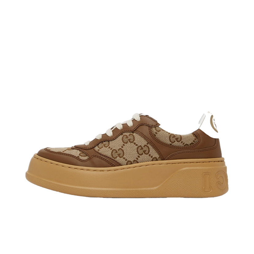 Кецове и обувки Gucci GG Sneakers 'Beige & Brown' Бежово | 676092 UPG20